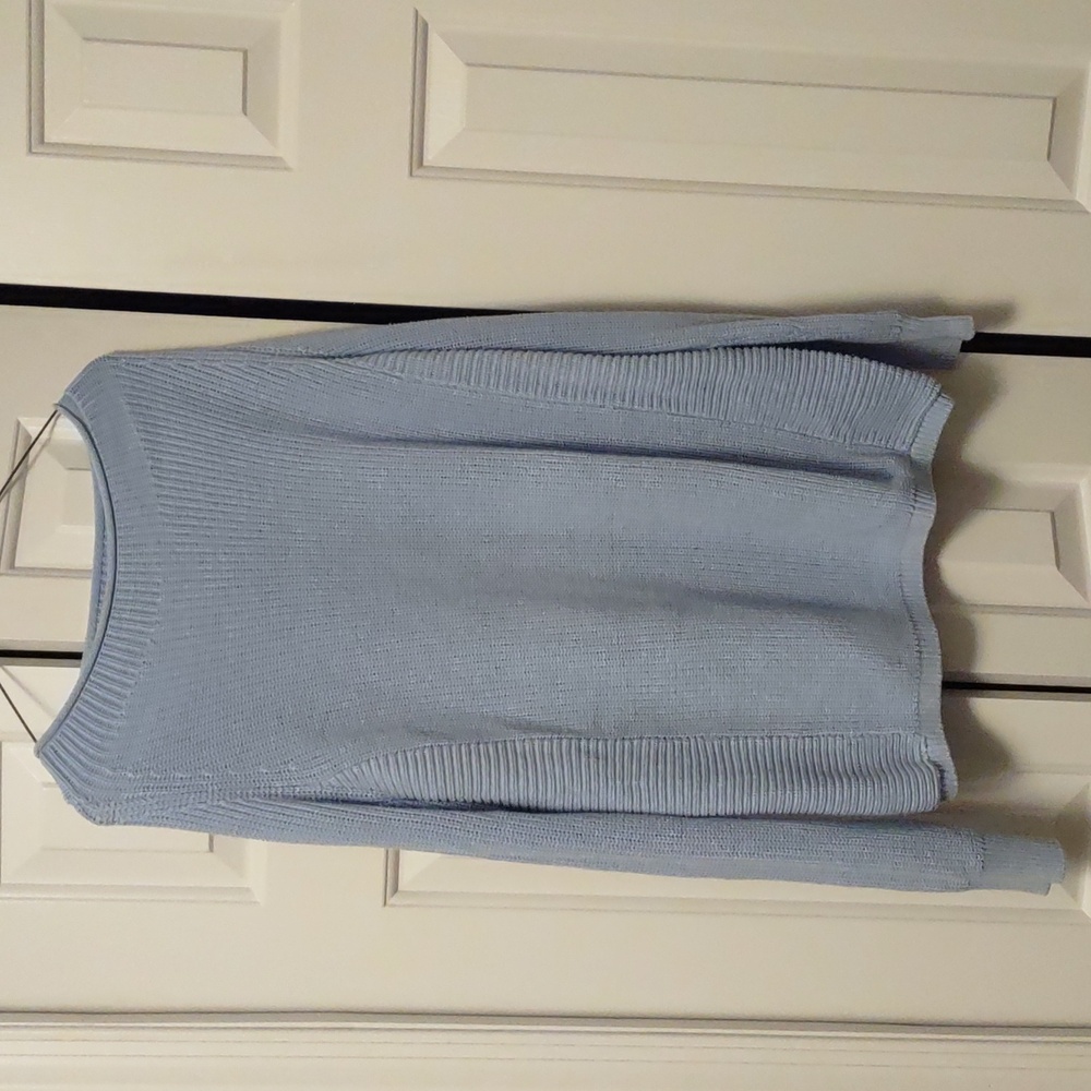 Lightweight Norwegian Sweater Women's XL Light Blue